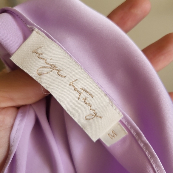 Silk Lavender Halter Dress - Picture 4 of 9